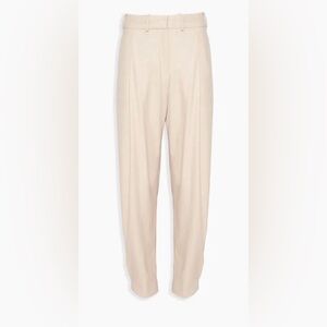 Women’s High-Waist Pleated Trousers - Cream